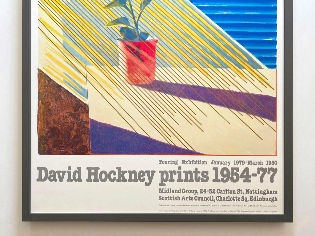 David Hockney Vintage 1979 Lithograph Print Framed Large
