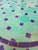 100 % glazed. Round shape. Blue and turquoise Moroccan mosaic table measuring approximately 24" in diameter. For both...