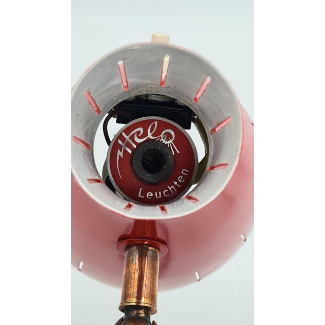 Red Vintage Desk Lamp from Helo Leuchten, Germany, 1960s For Sale - Image 8 of 13