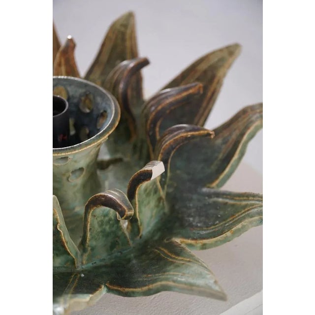 Mid-Century Ceramic Sunburst Wall Lamp or Decorative Wall Sculpture, 1960s For Sale - Image 11 of 16