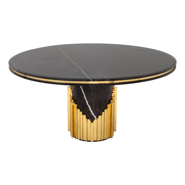 Luxxu "Littus" Black Marble Dining Table For Sale