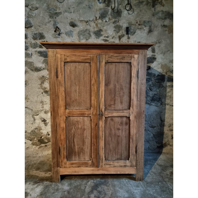 Antique Late 19th Century French Provincial Cabinet in Oak and Pine, 1890s For Sale - Image 15 of 15