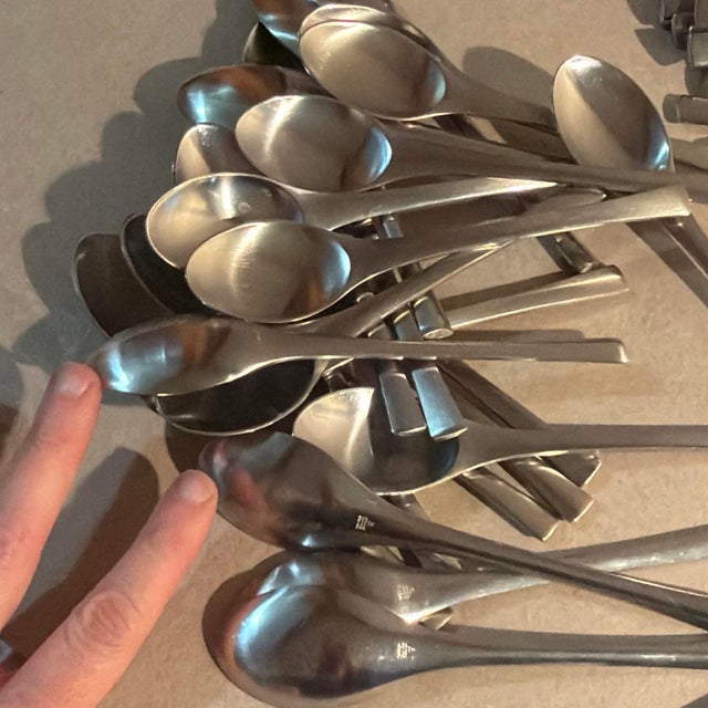 Mid-Century Modern JHQ for Dansk ‘ Odin’ Flatware Service for 12 Plus For Sale - Image 3 of 9