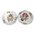 19th-Century Les Islettes French Faience Floral Plates Hand Painted Rustic Provincial 8.5" For Sale