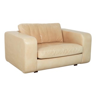 Leather Valentino Armchair in Cream Beige from Machalke For Sale