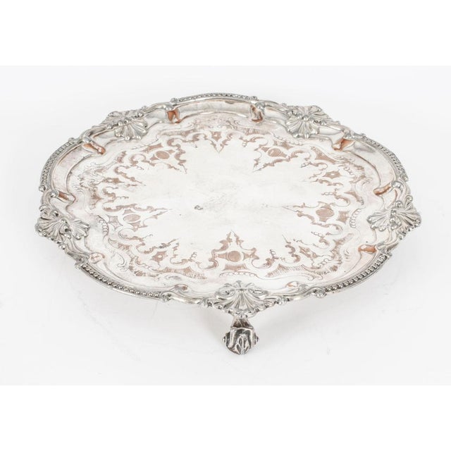 Antique George III Sheffield Silver-Plated Tray, 18th Century For Sale - Image 3 of 13