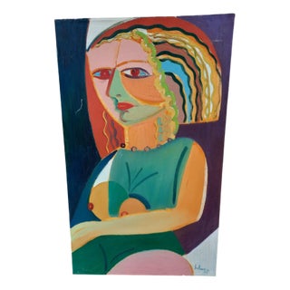 Mario Salmaso, The Astrologer, 1980, Oil on Canvas For Sale