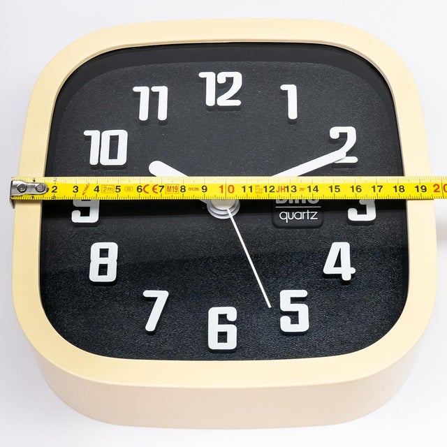Glass Bino Quartz Wall Clock, 1980s For Sale - Image 7 of 10