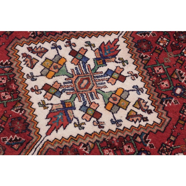 Antique Tabriz Red/Blue Wool Rug - 5'10'' X 10'3'' For Sale - Image 4 of 10