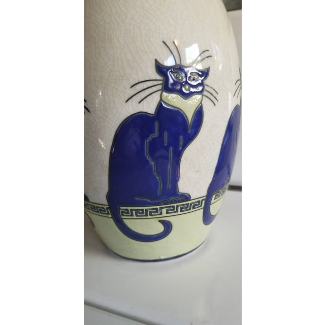 Art Deco Le Chat Belgium Vase Chairish