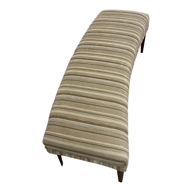 Custom Quartet Curved Bench by Kravet For Sale
