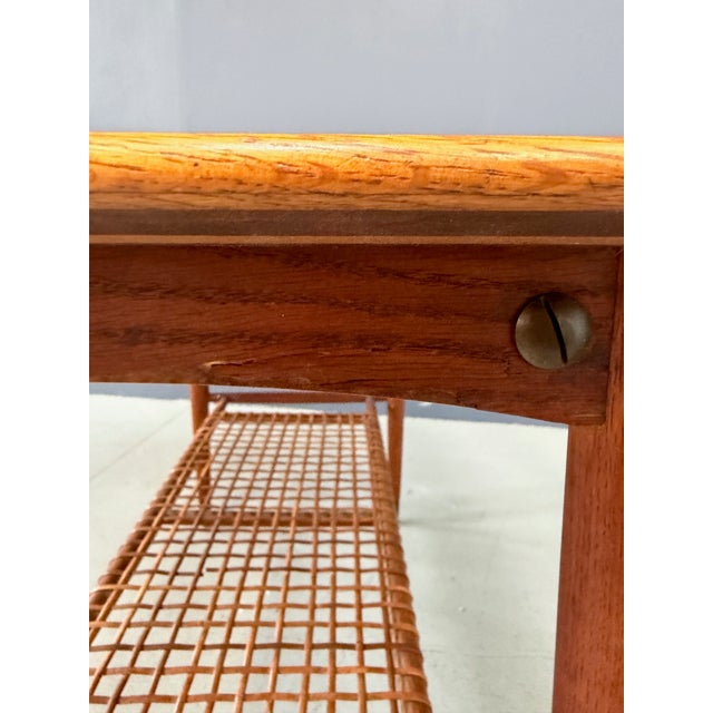 1950s Folke Ohlsson for Dux 2-Tiered Side Table Mid Century For Sale - Image 10 of 12