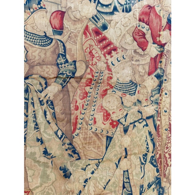 Large Antique Gothic Adaptation the War of Troy Tapestry French Europe Tapestry For Sale - Image 16 of 18