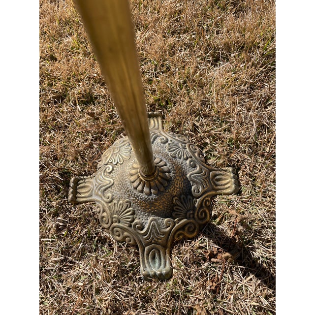 Mid 20th Century Vintage Brass Lyre Style Brass Music Stand For Sale - Image 5 of 5