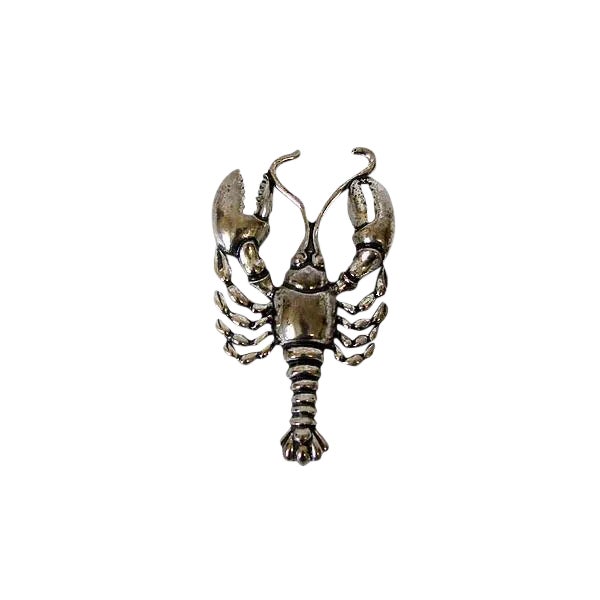 Vintage Sterling Silver Lobster Brooch For Sale