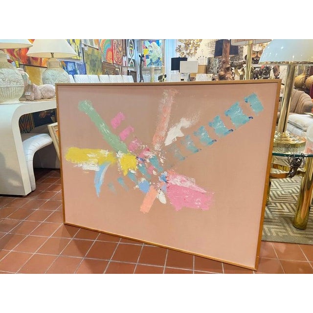 Large Signed Post Modern Abstract Expressionist Painting 1980's For Sale In New York - Image 6 of 18