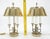 Pair of Unusual Brass Shades Brass Bases Bouillotte Table Lamps MINT! For Sale - Image 14 of 15