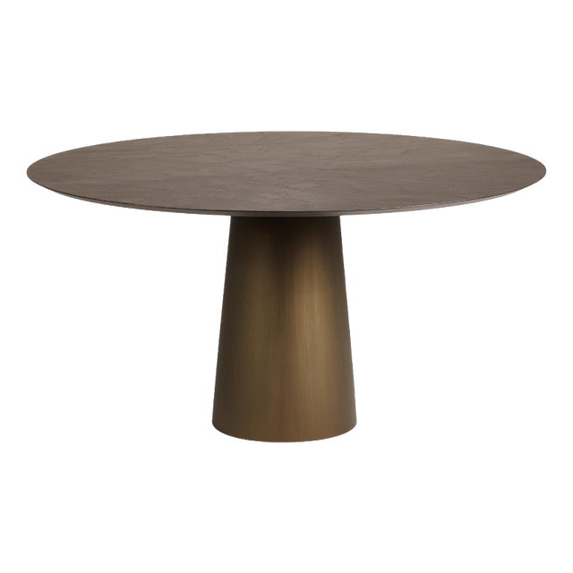 Bronze Fungo 1600 Round Table with Concrete Frame by Disain1971 For Sale