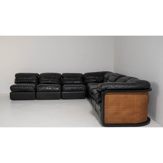 19th Century France Black Leather Sofa For Sale - Image 10 of 10
