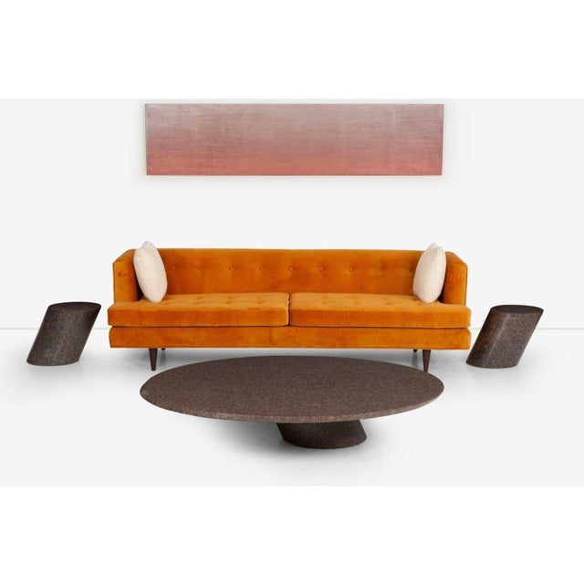 1940s Edward Wormley Dunbar Tuxedo Sofa in Great Plains Wool Velvet For Sale - Image 12 of 12