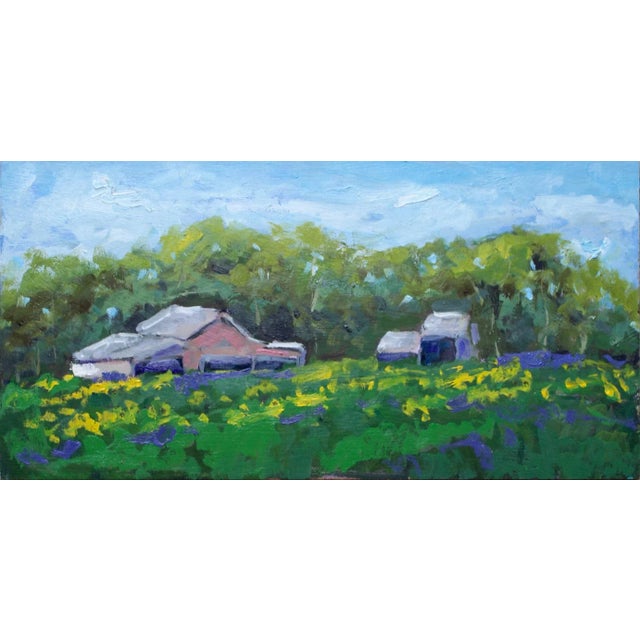 Sunflower Farm, Woodland California Oil Painting For Sale