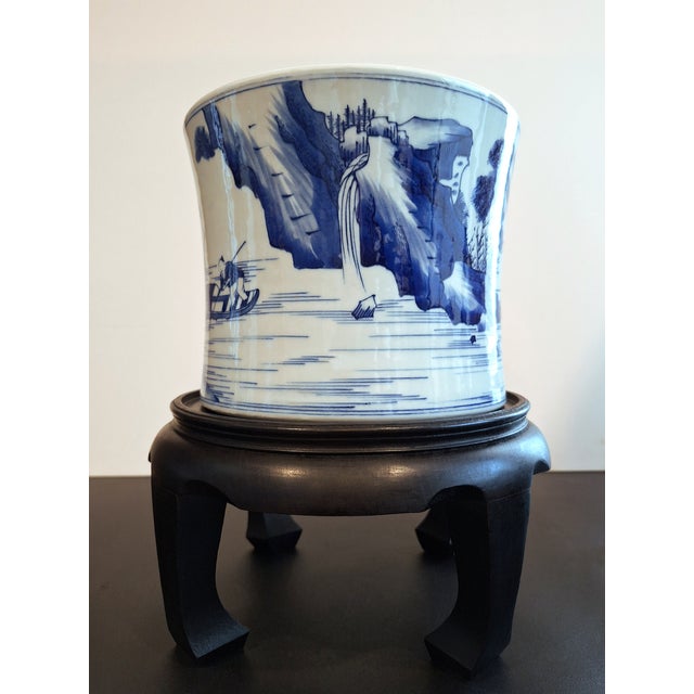 Chinese Porcelain Landscape Bitong For Sale In Portland, OR - Image 6 of 12