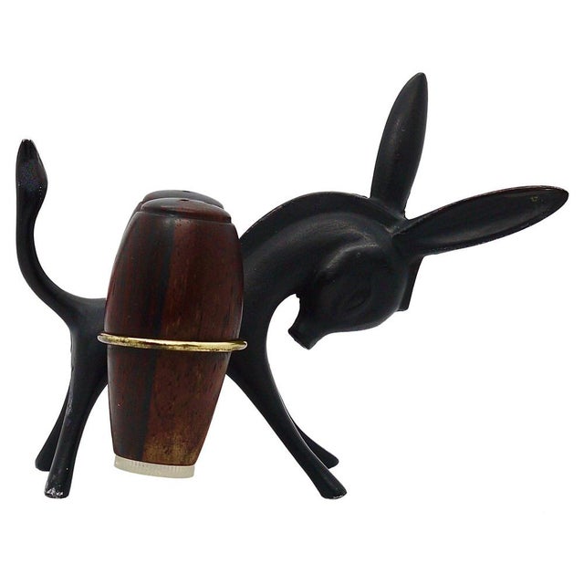 Donkey Salt and Pepper Shakers with Holder by Walter Bosse for Hertha Baller, Austria, 1950s, Set of 3 For Sale - Image 13 of 13