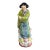 Vintage Asian Chinese Famille Rose 8.5'' High Hand Painted Porcelain Figurine For Sale