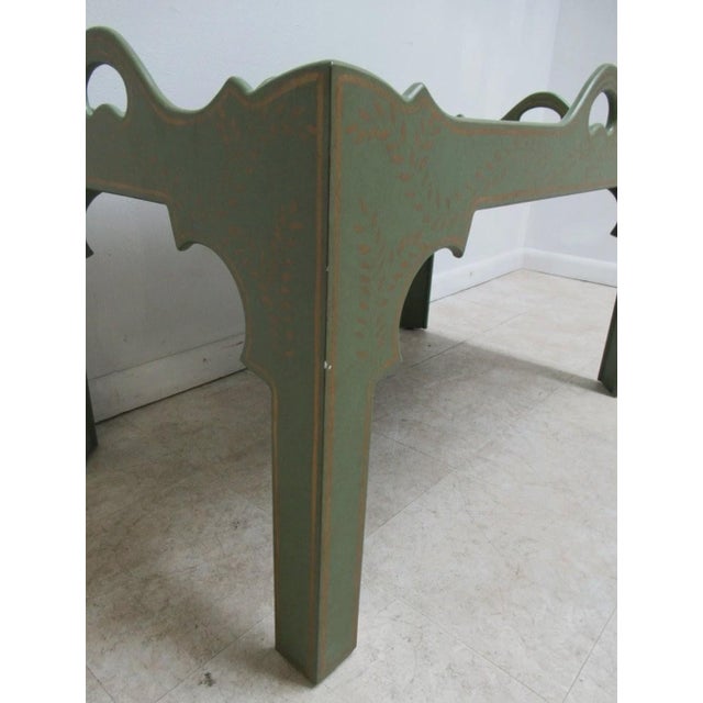 Niermann Weeks 1990s Niermann Weeks Paint Decorated Parson Tray Top Serving Coffee Table For Sale - Image 4 of 12