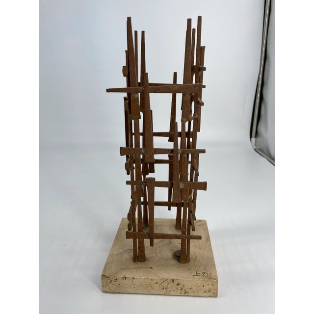 1960s 1960's Brutalist Modern Nail Sculpture by David Grossman For Sale - Image 5 of 11
