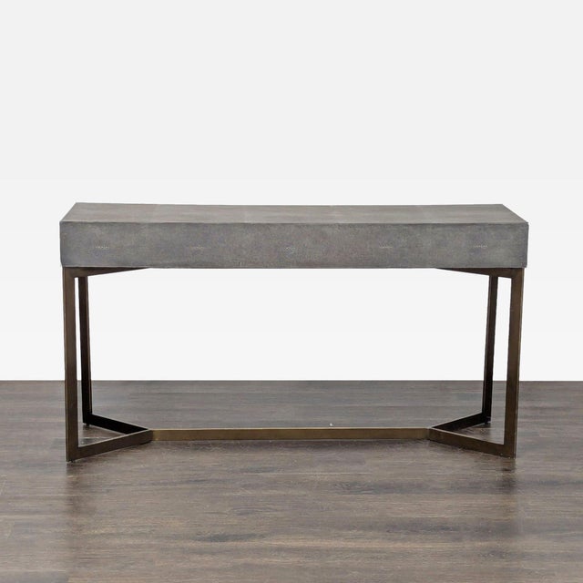 Crate & Barrel Faux Shagreen Console Table For Sale In San Francisco - Image 6 of 10