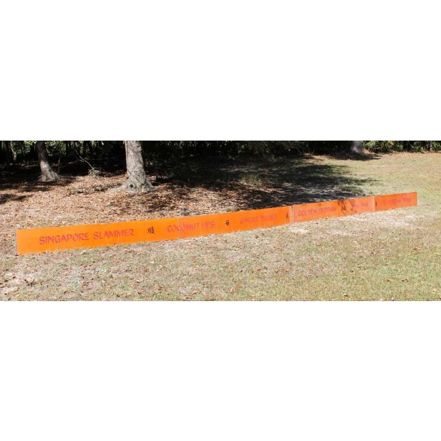 Mid 20th Century Mid-Century Tiki Bar Cocktail Sign - Set of 4 For Sale - Image 4 of 8