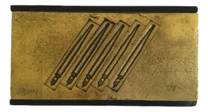 Tino Stefanoni, Pop Art Multiple: Pens, Late 20th Century, Bronze
