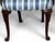 Pair of Vintage Upholstered Queen Anne Style Striped Armchairs With Shell Carving For Sale - Image 9 of 17
