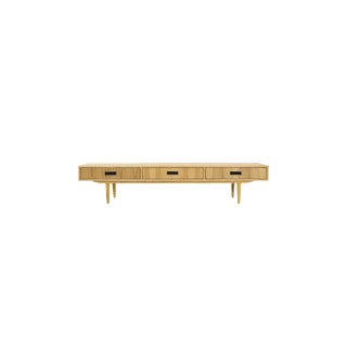 Scandinavian Design Oak Lowboard For Sale