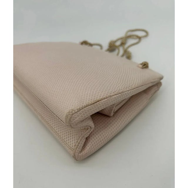 Judith Leiber Pink Lizard Crystal Strap Bag For Sale - Image 11 of 12