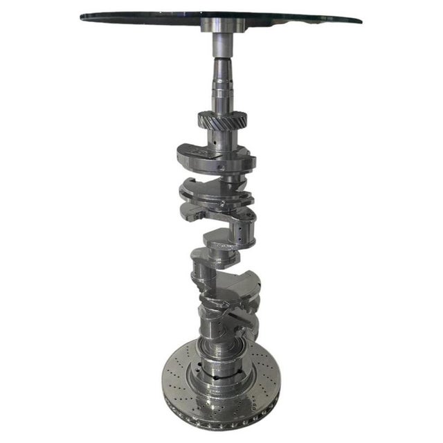 Industrial Industrial Rolls-Royce V8 Crankshaft Table For Sale - Image 3 of 11