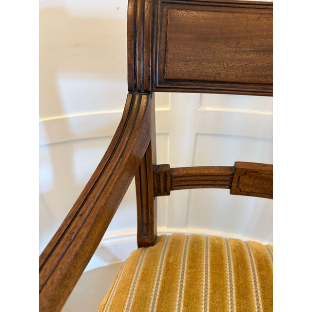Goldenrod Set of Antique George III Mahogany Desk Chairs, 1800 For Sale - Image 8 of 13