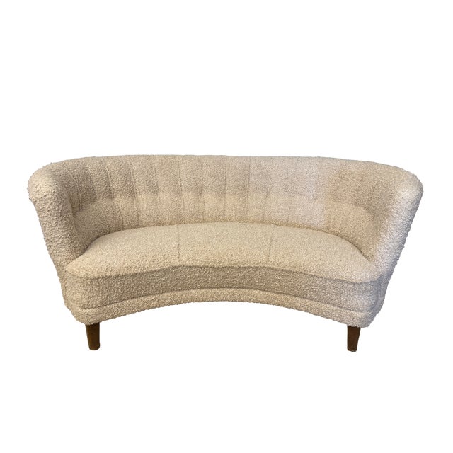 An iconic example of mid-century Scandinavian comfort, this classic Danish "Banana" sofa is so named for its elegant,...