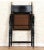 Black French Campaign-Style Leather Folding Chairs With Faux-Bamboo Frames - a Pair For Sale - Image 8 of 9