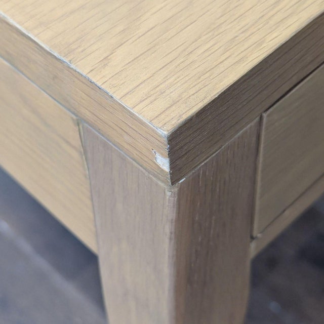 Four Hands Armstrong Modern Light Wood Desk With Two Drawers and Raised Back Edge For Sale - Image 13 of 13