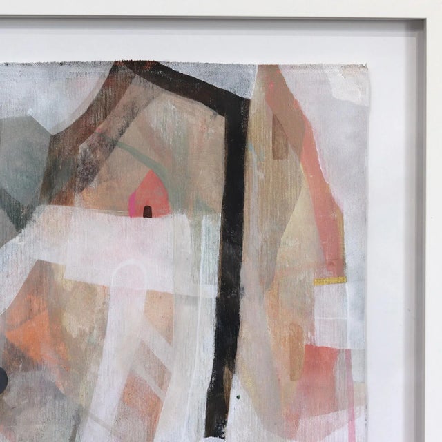 Contemporary Antibes 2 - Framed Contemporary Neutral Tones Original Acrylic Painting on Canvas by Swedish Artist Maria C Bernhardsson For Sale - Image 3 of 9