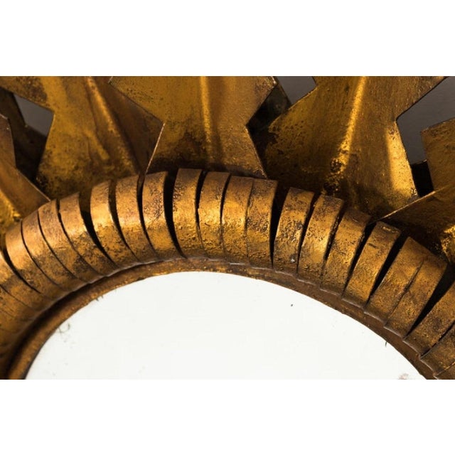 Spanish Antique Golden Arrows Sunburst Mirror For Sale - Image 3 of 9