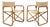 Mid-Century Bamboo and Fabric Director's Folding Chairs, Italy, 1960s, Set of 2 For Sale