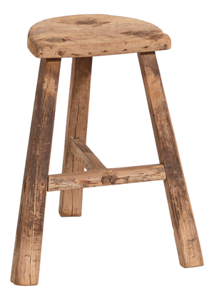 Antique Asian Stool in Elm, 1900s