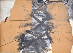 Untitled - Original Lithograph by Antoni Tapies - 1974 1974