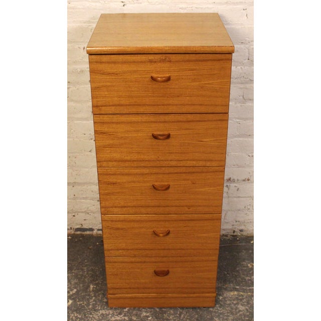 Vintage Danish Made Mid-Century Teak Lingerie Chest For Sale - Image 4 of 14