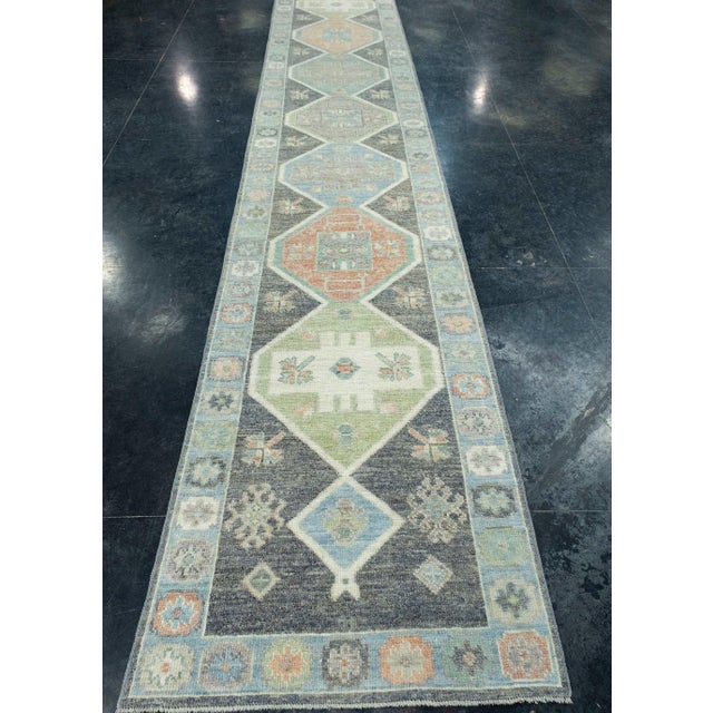 Turkish Oushak Runner Rug 2'10" x 18'8" #17229 Explore a curated collection of hallway runners, wool rugs, and handmade...