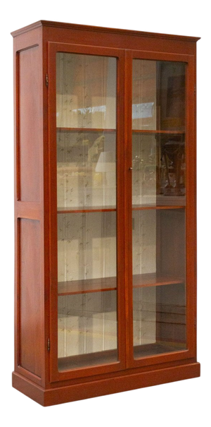 Handcrafted Display Cabinet in Cherry Wood, 1980s
