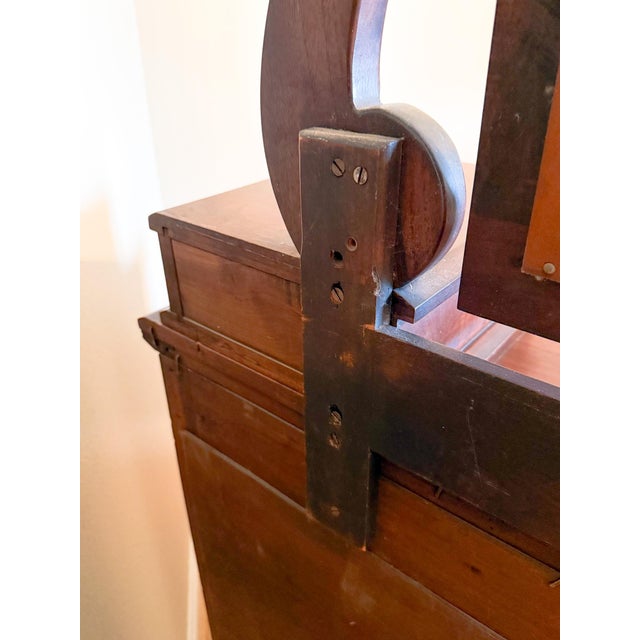 American Victorian Walnut Chest With Carved Detail, Davis Cabinet Company For Sale - Image 13 of 17